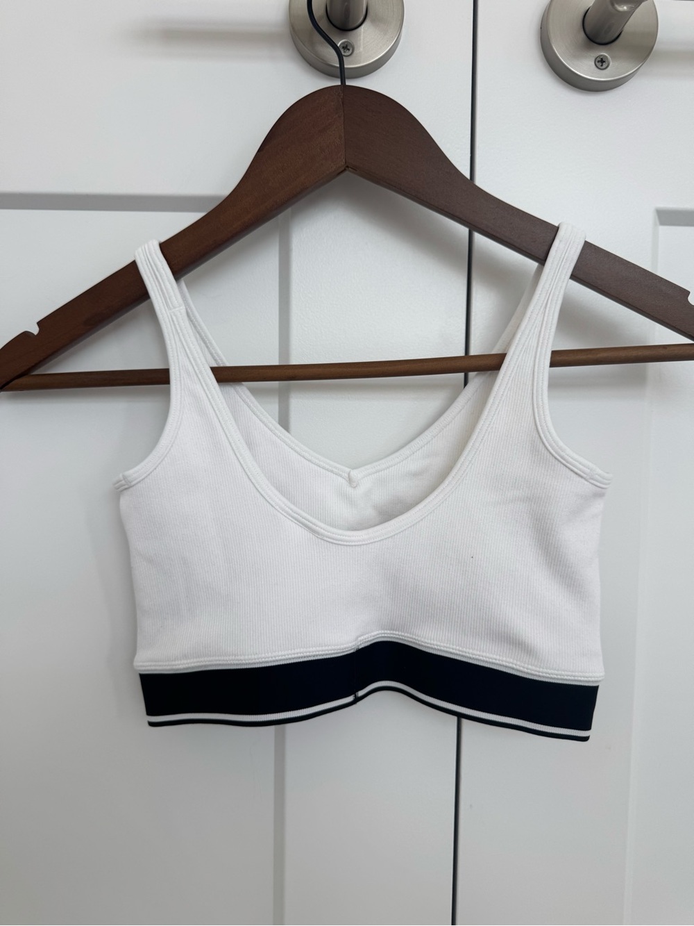 GAP White Ribbed Unlined Bra - Picture 2 of 5